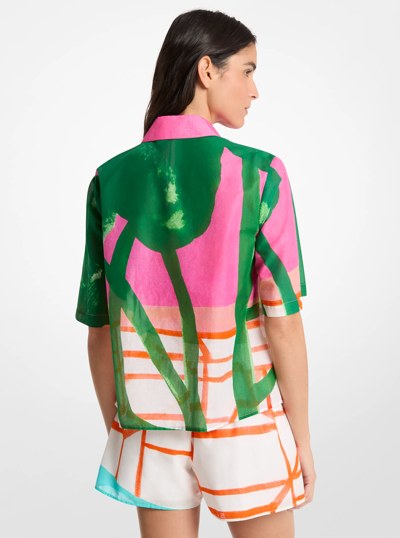 Michael Kors X Christina Zimpel Cotton Lawn Shirt   in WHITE | Michael Kors
