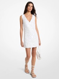 Floral Embellished Scuba Mini Dress
