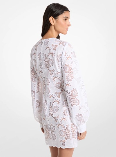 Floral Embroidered Dress in WHITE | Michael Kors