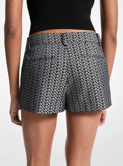 MK2000 Logo Jacquard Shorts in NICKEL | Michael Kors