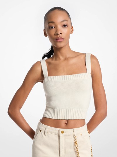 Wool Cropped Camisole in SOFT ECRU | Michael Kors