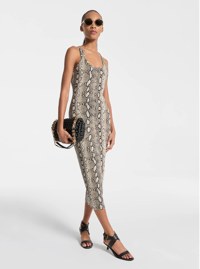 Robe &agrave; dos nageur en jersey extensible &agrave; imprim&eacute; serpent
