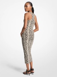Robe &agrave; dos nageur en jersey extensible &agrave; imprim&eacute; serpent