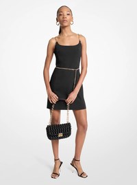 Chain Strap Belted Bustier Mini Dress