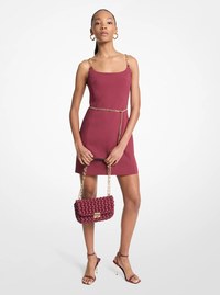 Chain Strap Belted Bustier Mini Dress
