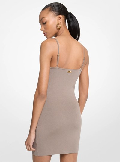 Stretch Knit Cami Dress in CHESTNUT | Michael Kors