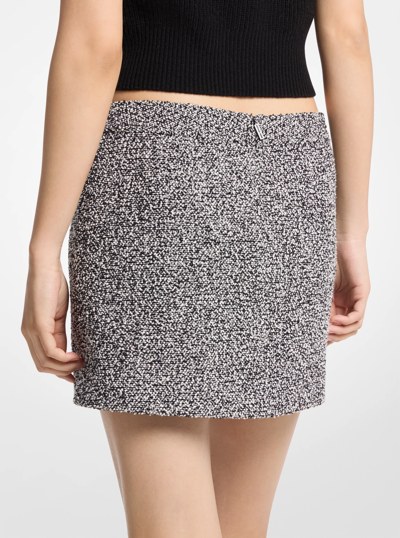Cotton Blend Tweed Mini Skirt in BLACK/BONE | Michael Kors