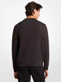 Logo Cotton Blend Crewneck Sweater