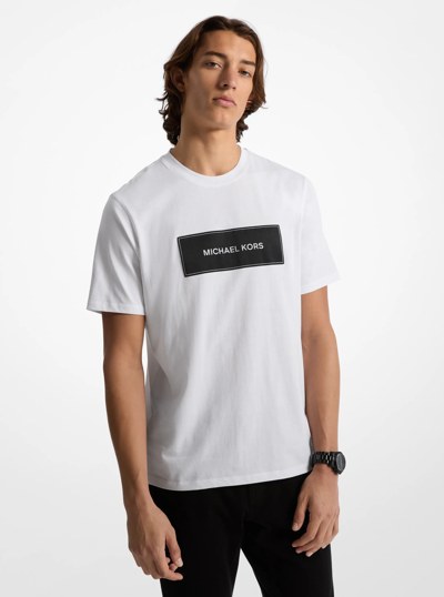 Logo Cotton T-Shirt in WHITE | Michael Kors