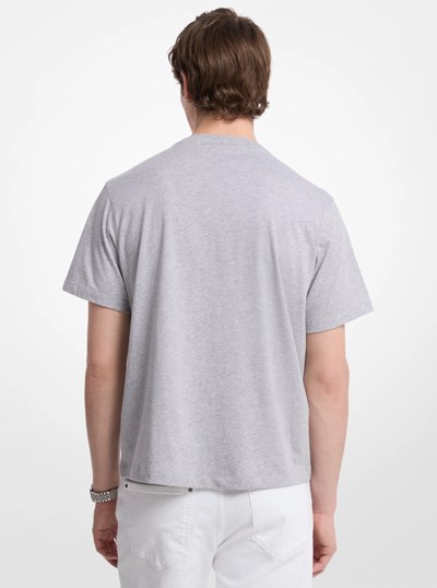 Logo Cotton T-Shirt in HEATHER GREY | Michael Kors