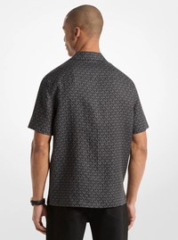Signature Logo Linen Camp Shirt