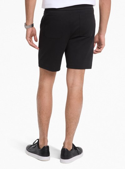 Short en m&eacute;lange de coton au logo KORS in NOIR | Michael Kors