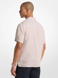 Tile Print Linen Shirt