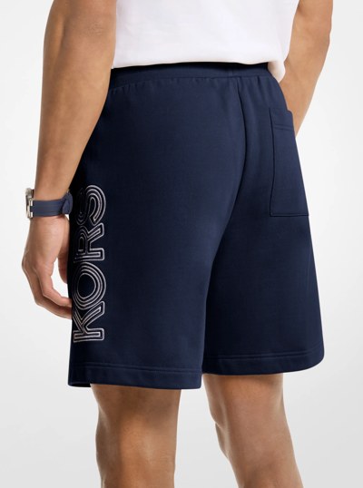 Short en coton &agrave; logo in MINUIT | Michael Kors