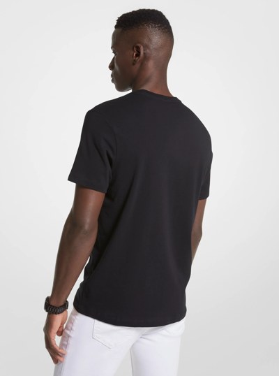 Logo Cotton T-shirt in BLACK | Michael Kors