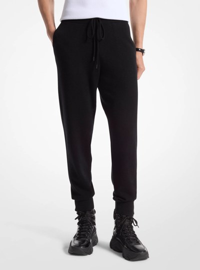 Wool and Cashmere Blend Joggers in BLACK | Michael Kors