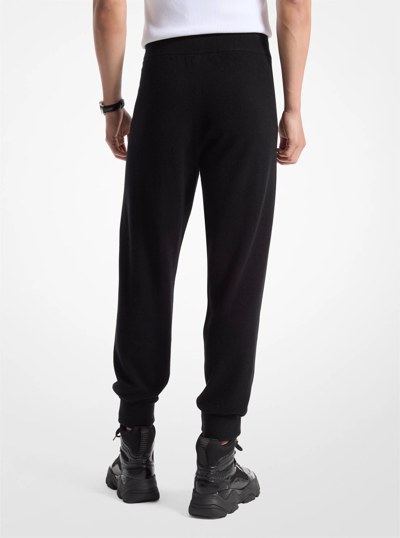 Wool and Cashmere Blend Joggers in BLACK | Michael Kors