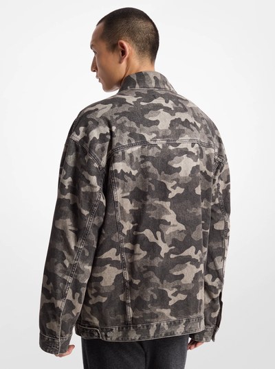 Camouflage Denim Jacket in CHARCOAL WASH | Michael Kors