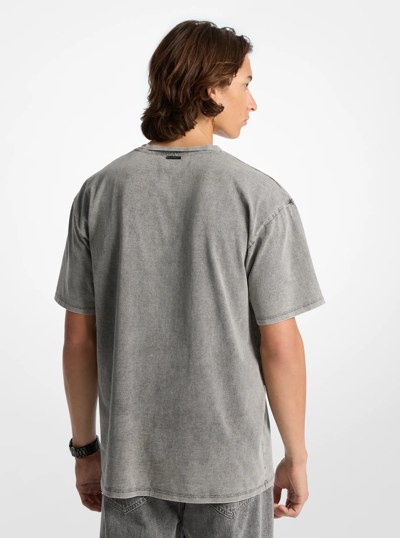 Garment Wash Cotton Jersey T-Shirt in CONCRETE WASH | Michael Kors