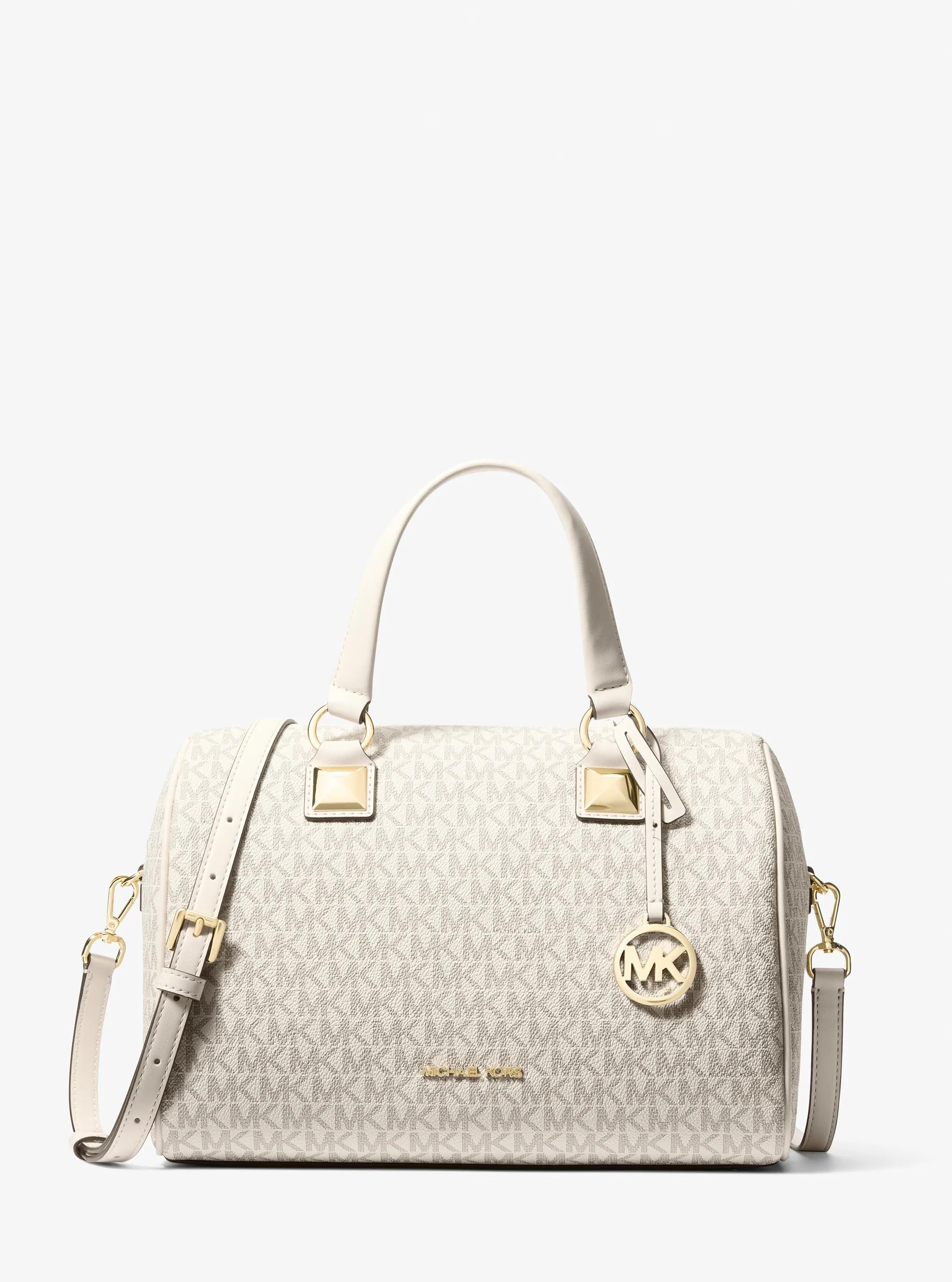 Grayson Medium Signature Logo Duffel Bag in LT CRM MULTI | Michael Kors