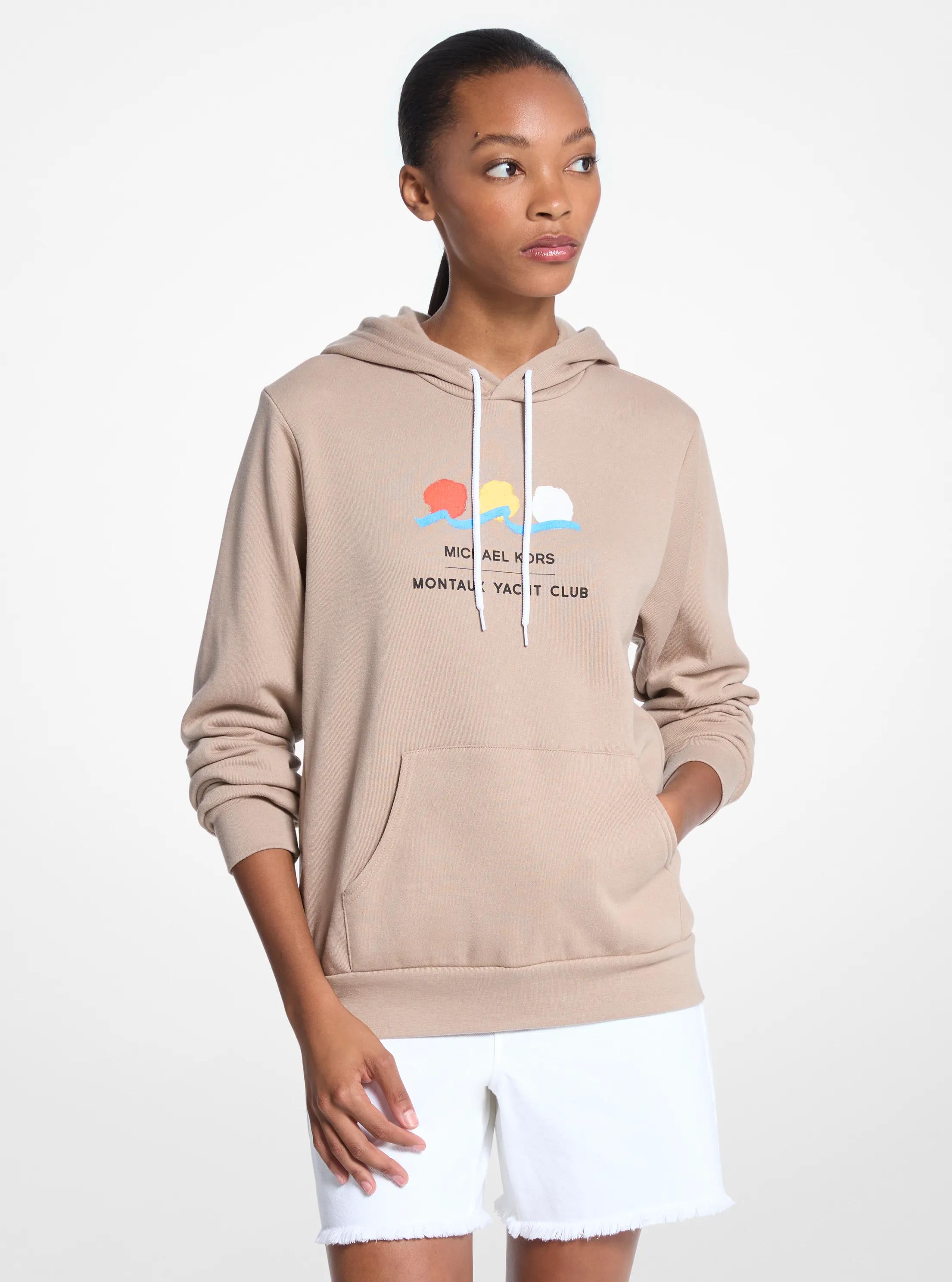 Michael Kors x Montauk Yacht Club Cotton Hoodie in TAN | Michael Kors