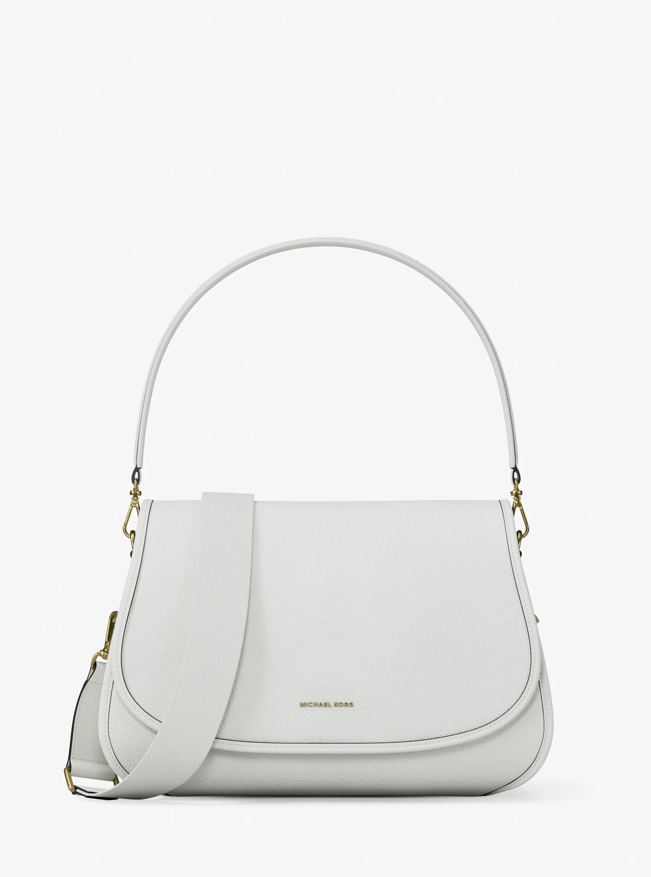 Michael Michael Kors Mk Wandelbare Messenger-Tasche Holmes Medium Aus Gekrispeltem Leder - Natur - Michael Kors