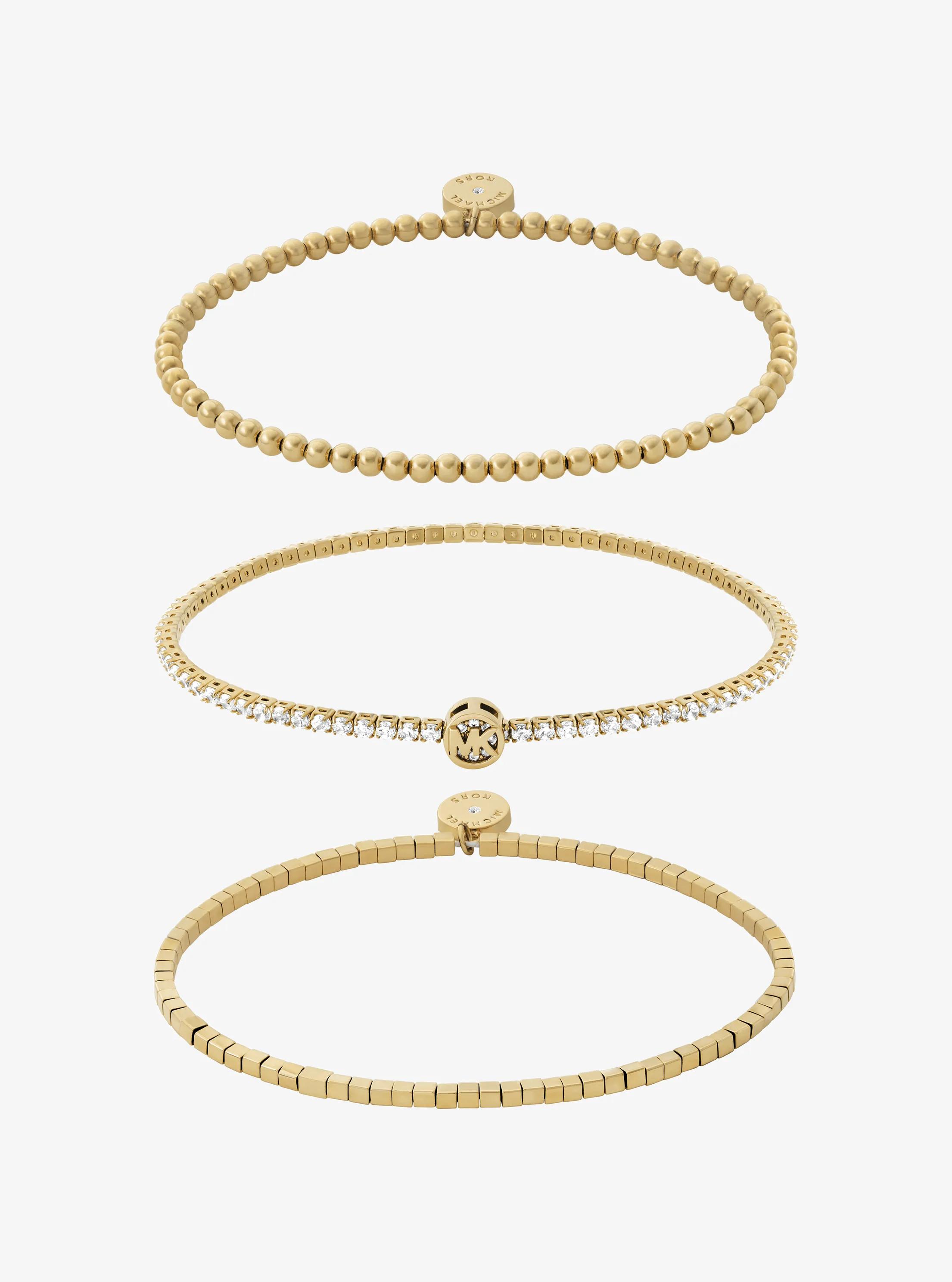 Ensemble-cadeau de bracelets 3 pi&egrave;ces in OR | Michael Kors