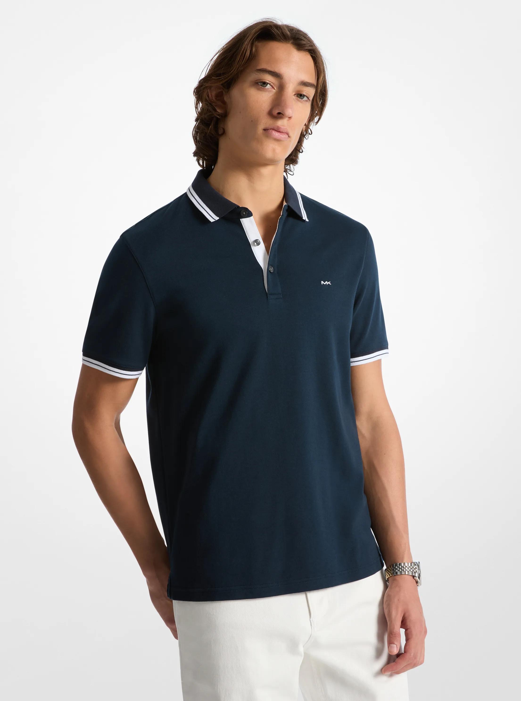 Greenwich Cotton Polo Shirt in MIDNIGHT | Michael Kors