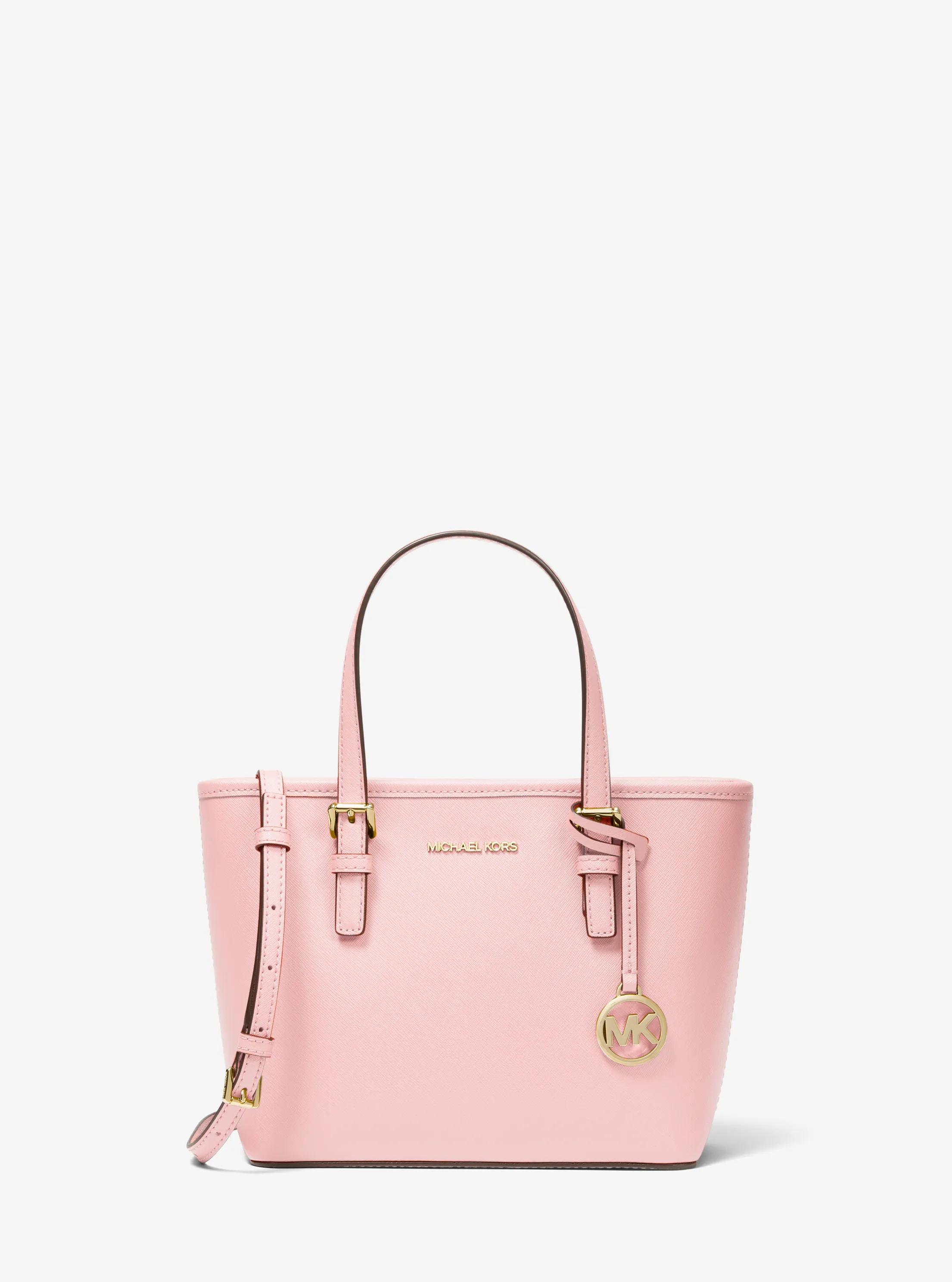 Jet Set Travel Extra-Small Saffiano Leather Top-Zip Tote Bag in POWDER BLUSH | Michael Kors