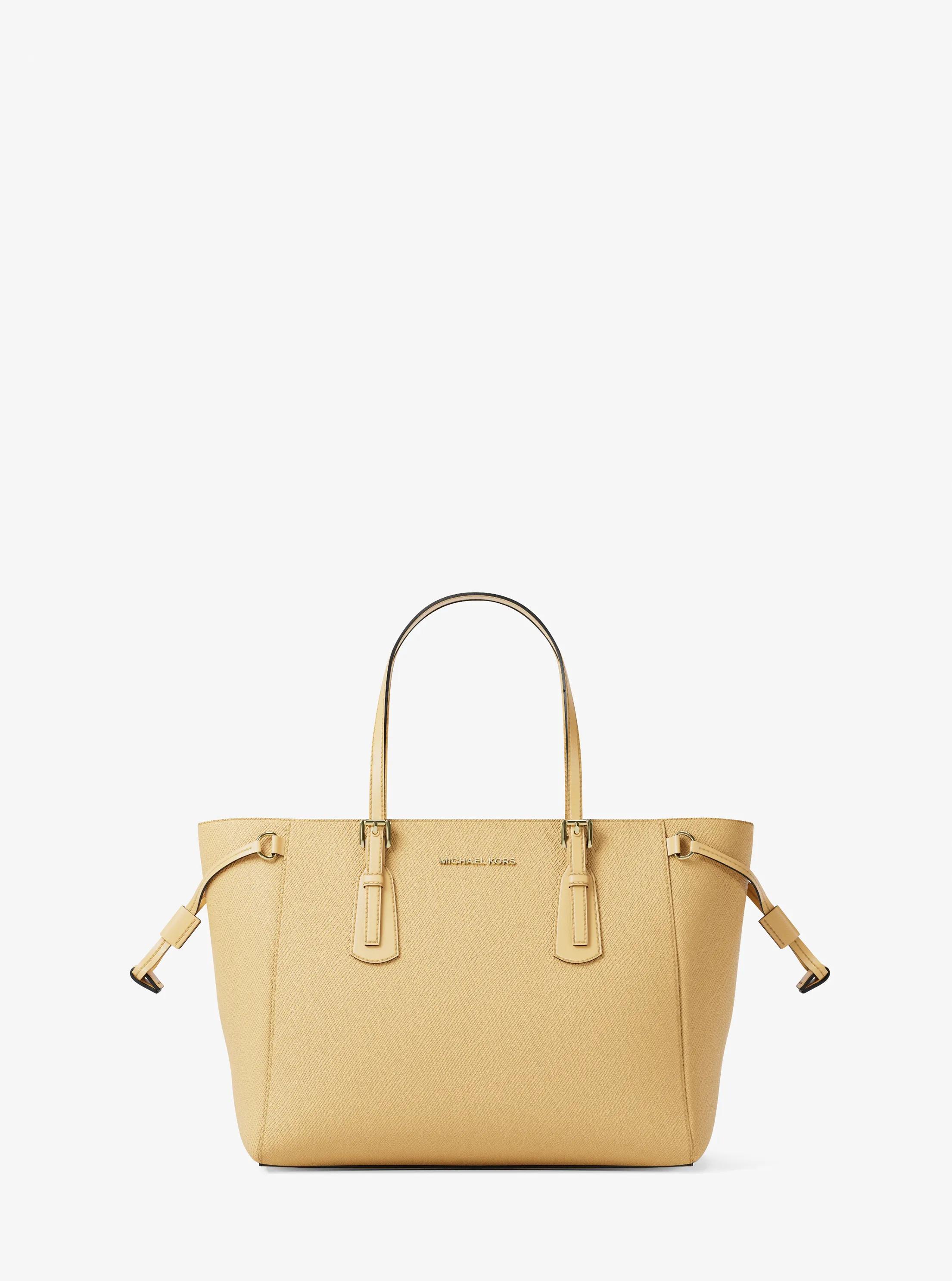 Voyager Extra-Small Saffiano Leather Convertible Crossbody Bag in HONEYWHEAT | Michael Kors