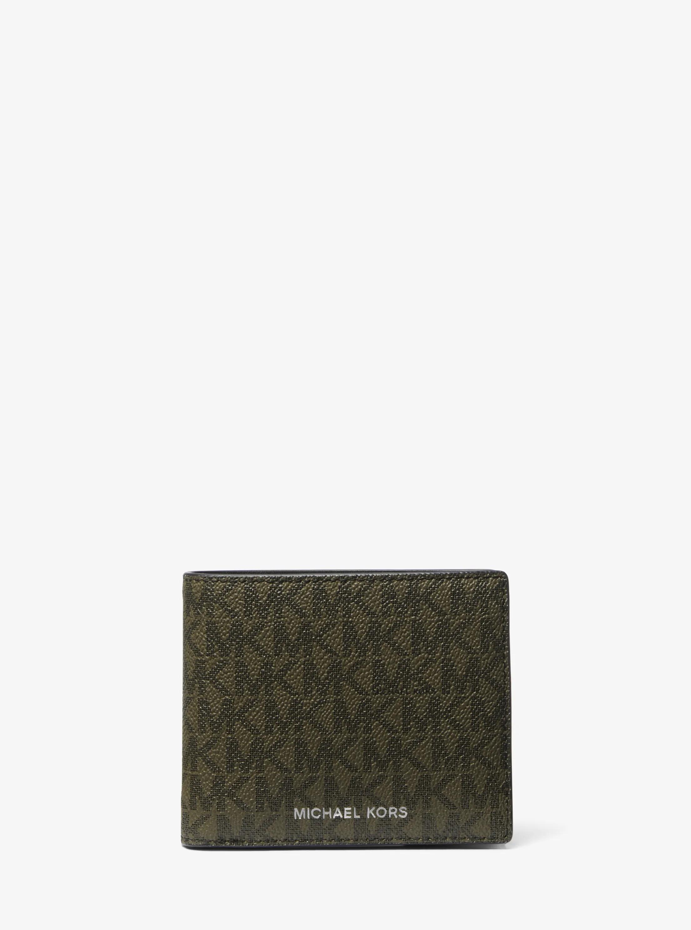 Greyson Logo Billfold Wallet With Coin Pocket in OLIVE | Michael Kors