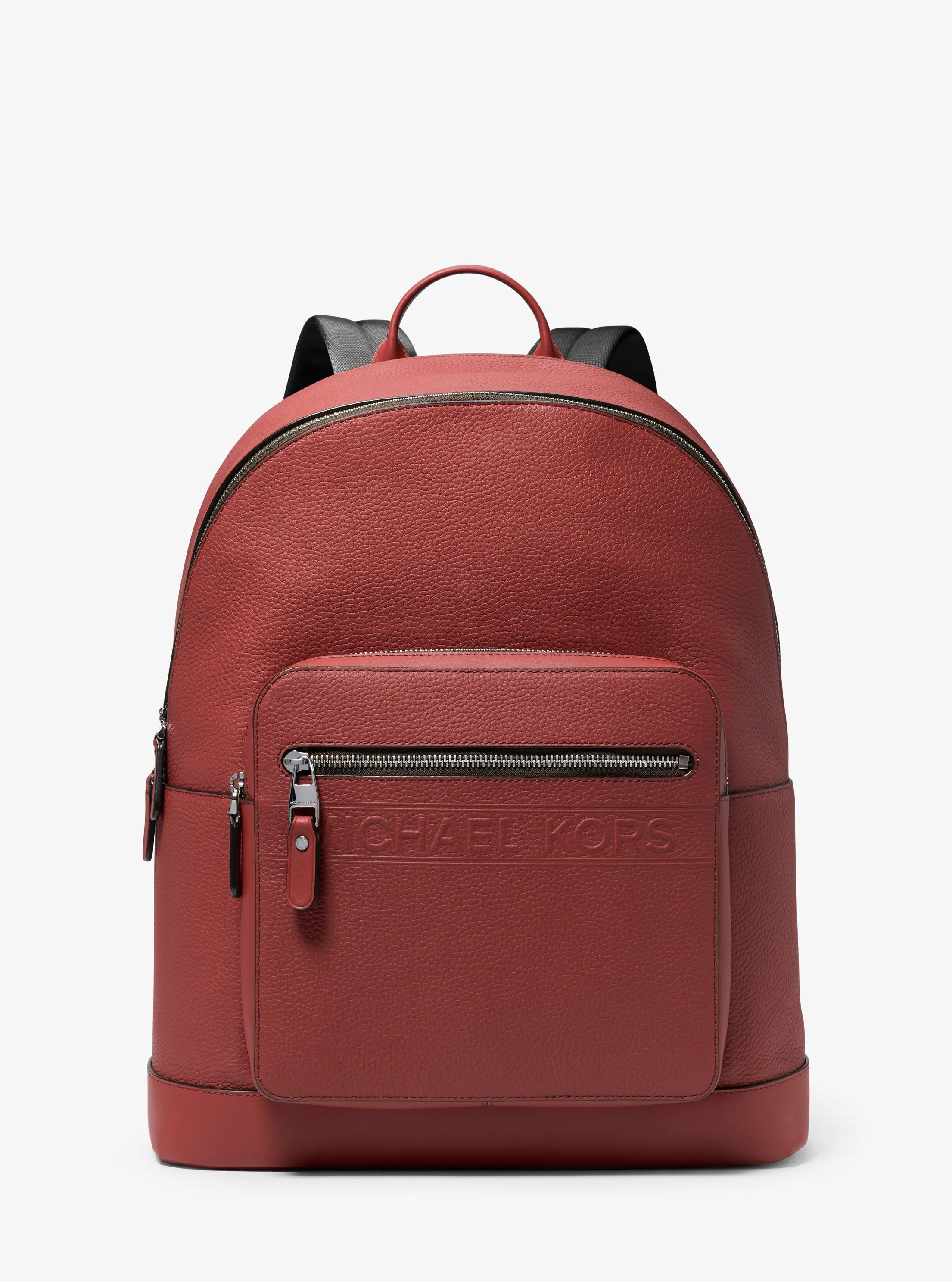 Hudson Leather Commuter Backpack in DARK_BRANDY | Michael Kors
