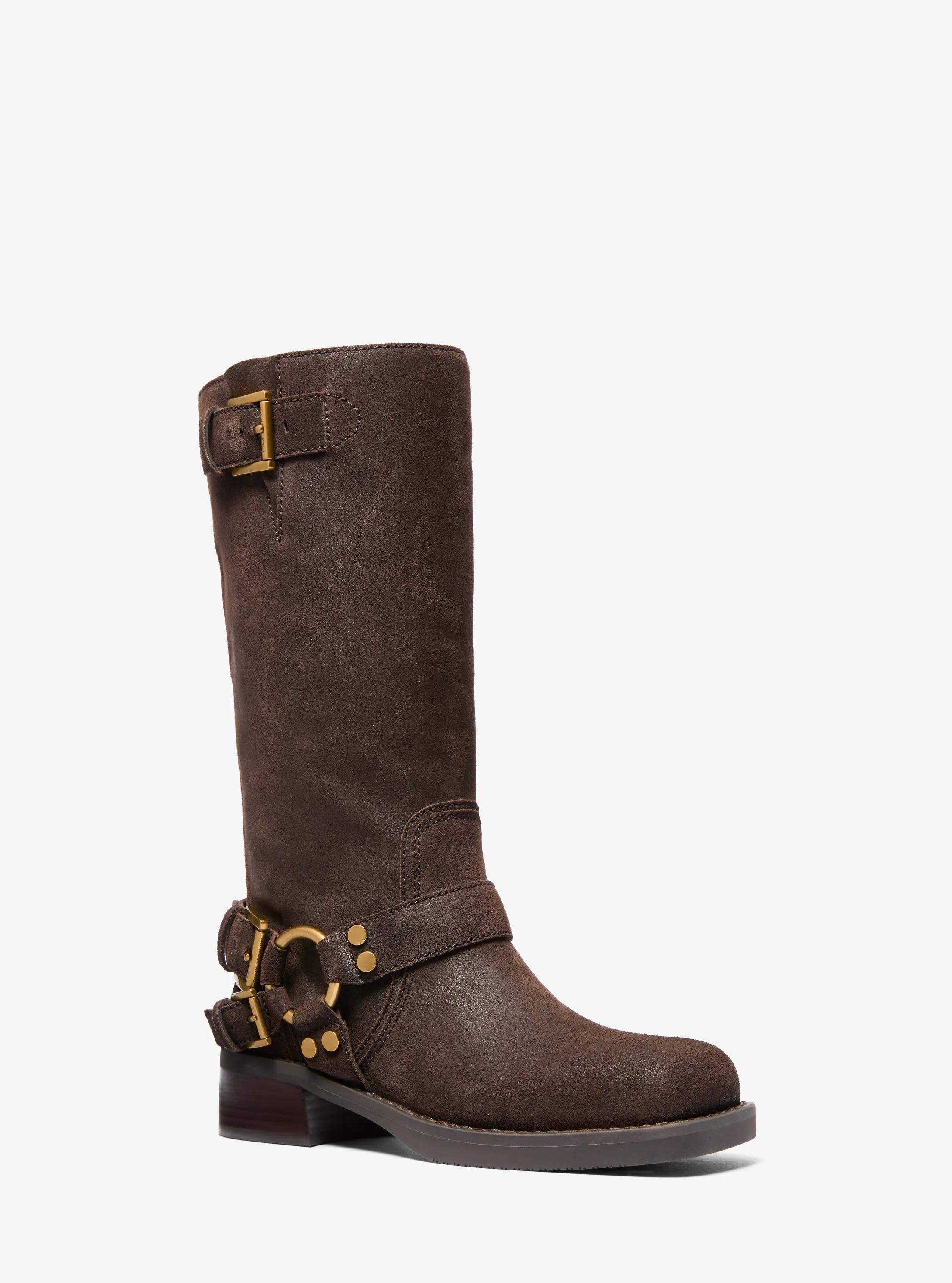 Crosby Suede Moto Boot in CHOCOLATE | Michael Kors