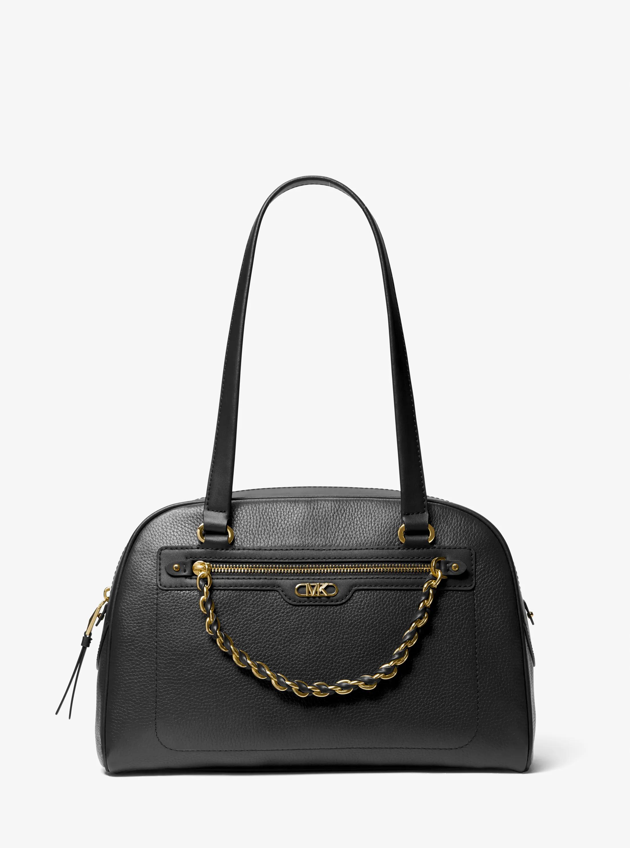 Borsa a spalla Williamsburg media in pelle martellata