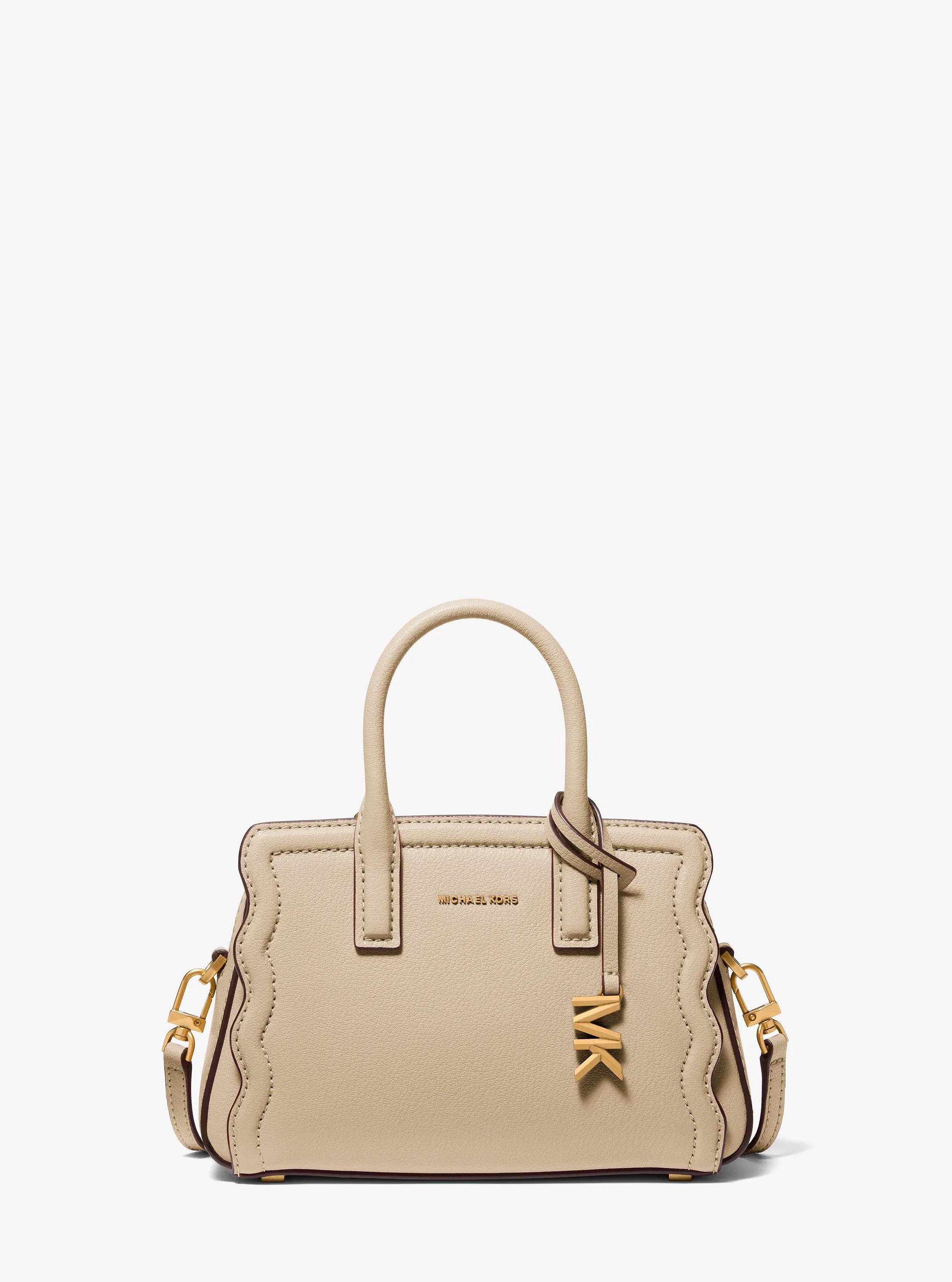 Michael Kors Laila Extra-Small Pebbled Leather Convertible Crossbody Bag in Natural - One Size by MICHAEL Michael Kors