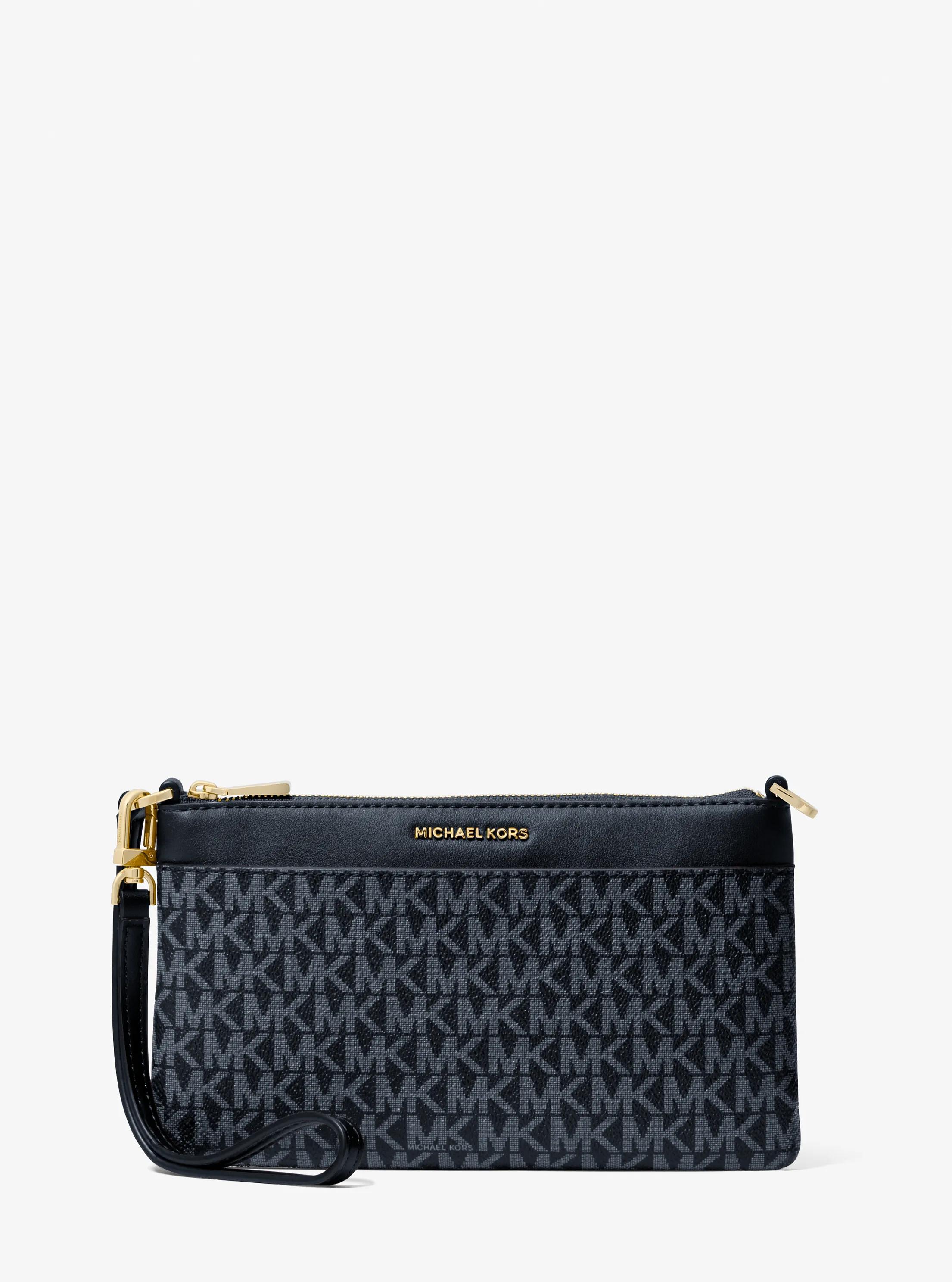 MK Grande pochette à sangle Jet Set convertible à logo Signature - Bleu - Michael Kors