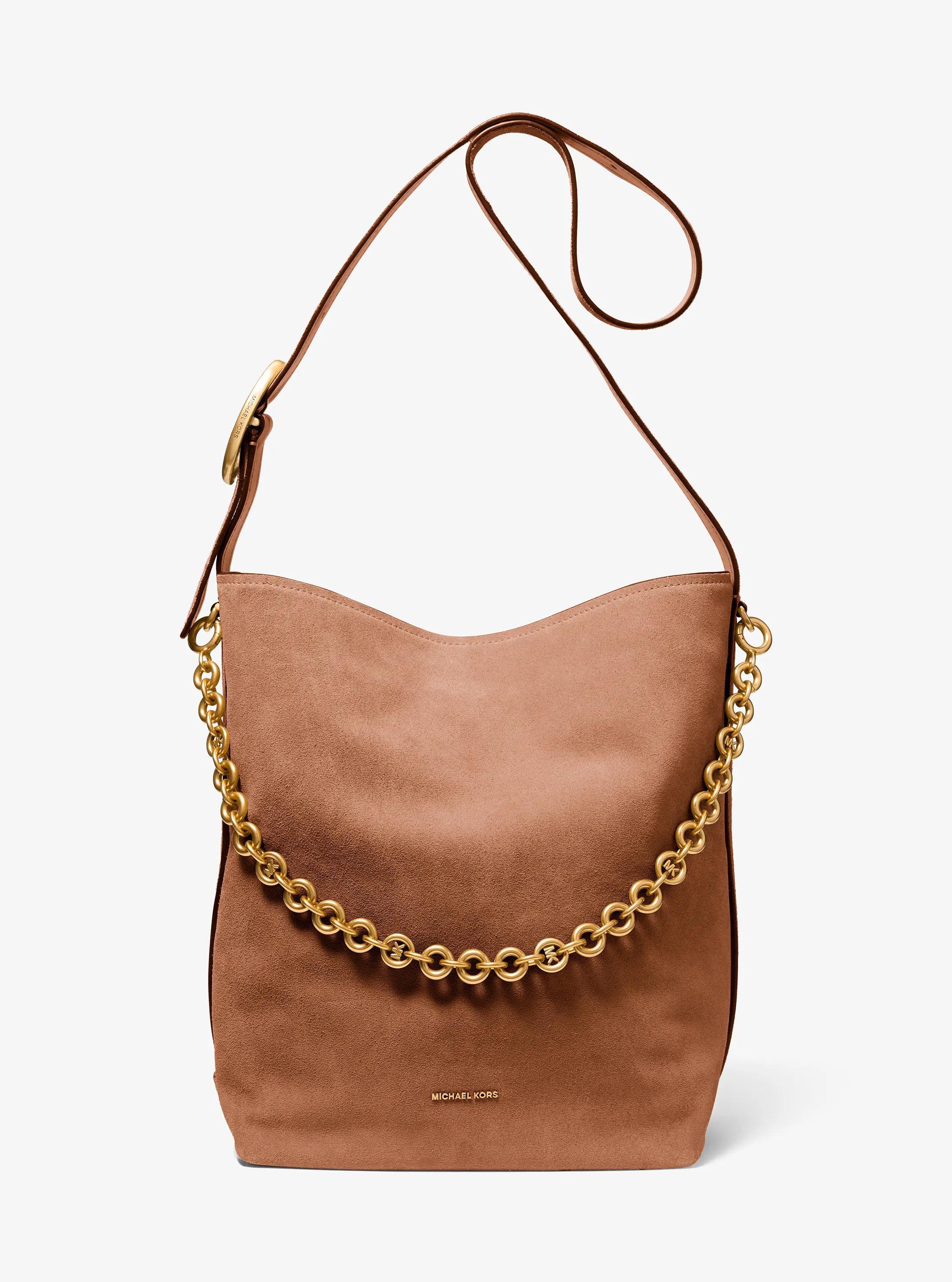 MK Grand cabas seau Nolita en daim - Marron - Michael Kors