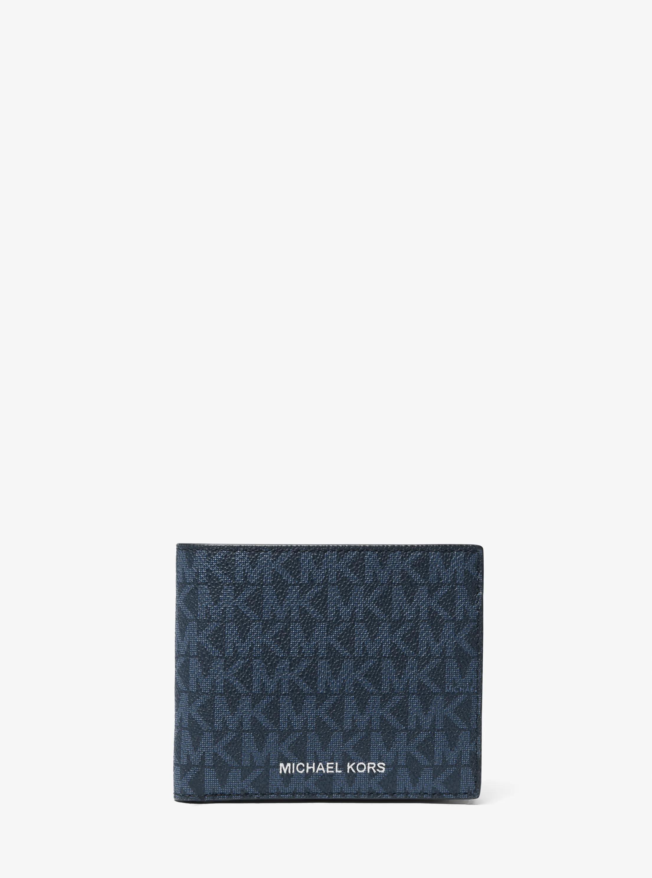 Greyson Logo Billfold Wallet With Coin Pocket in ADMRL/PLBLUE | Michael Kors