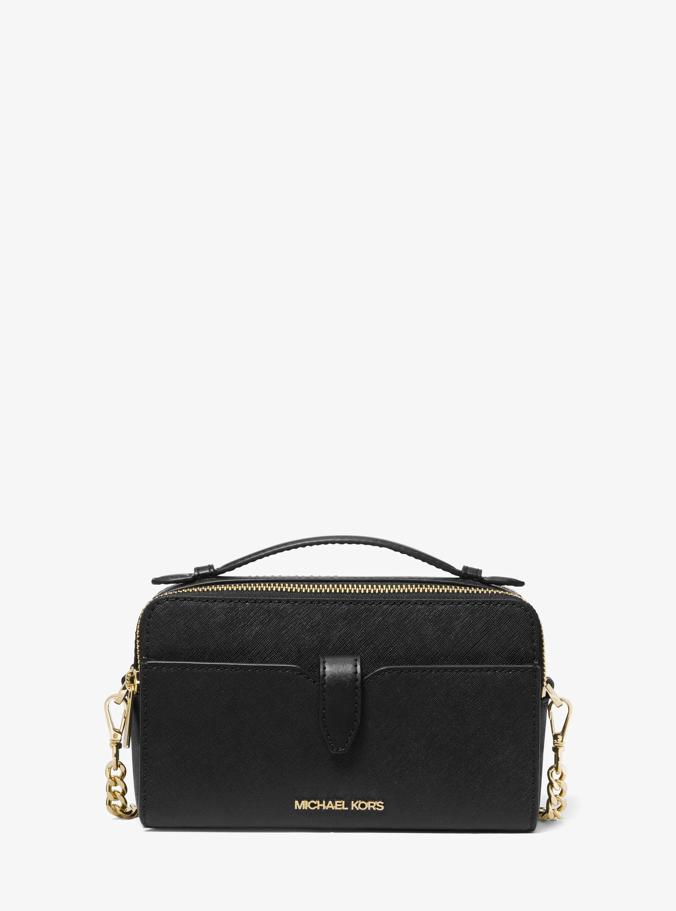 Jet Set Medium Saffiano Leather Smartphone Double-Zip Crossbody