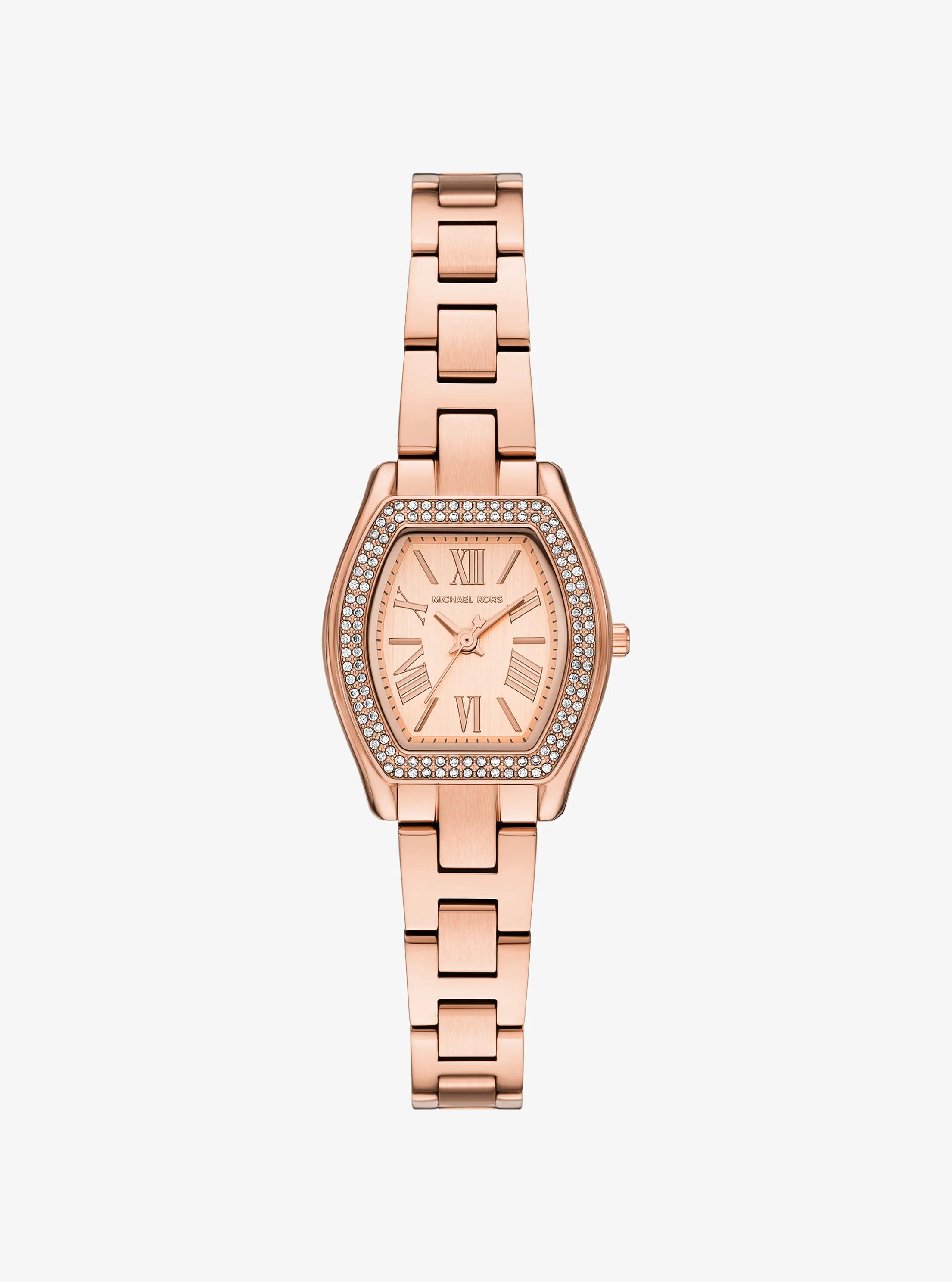 MK Petite montre Chelsea bicolore à pierres pavées - Or Rose - Michael Kors