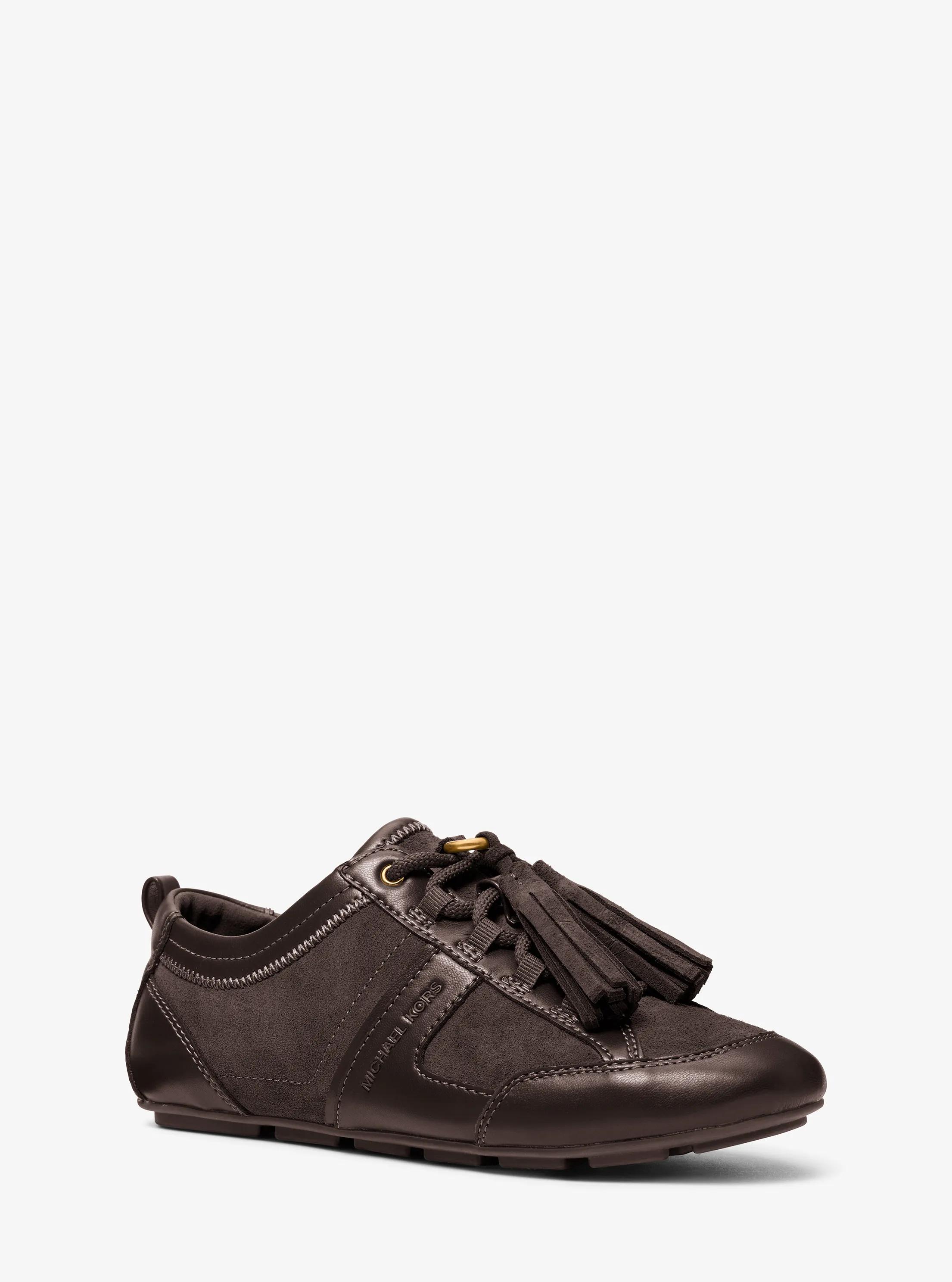 MK Basket Keely en daim à pompons - Marron - Michael Kors