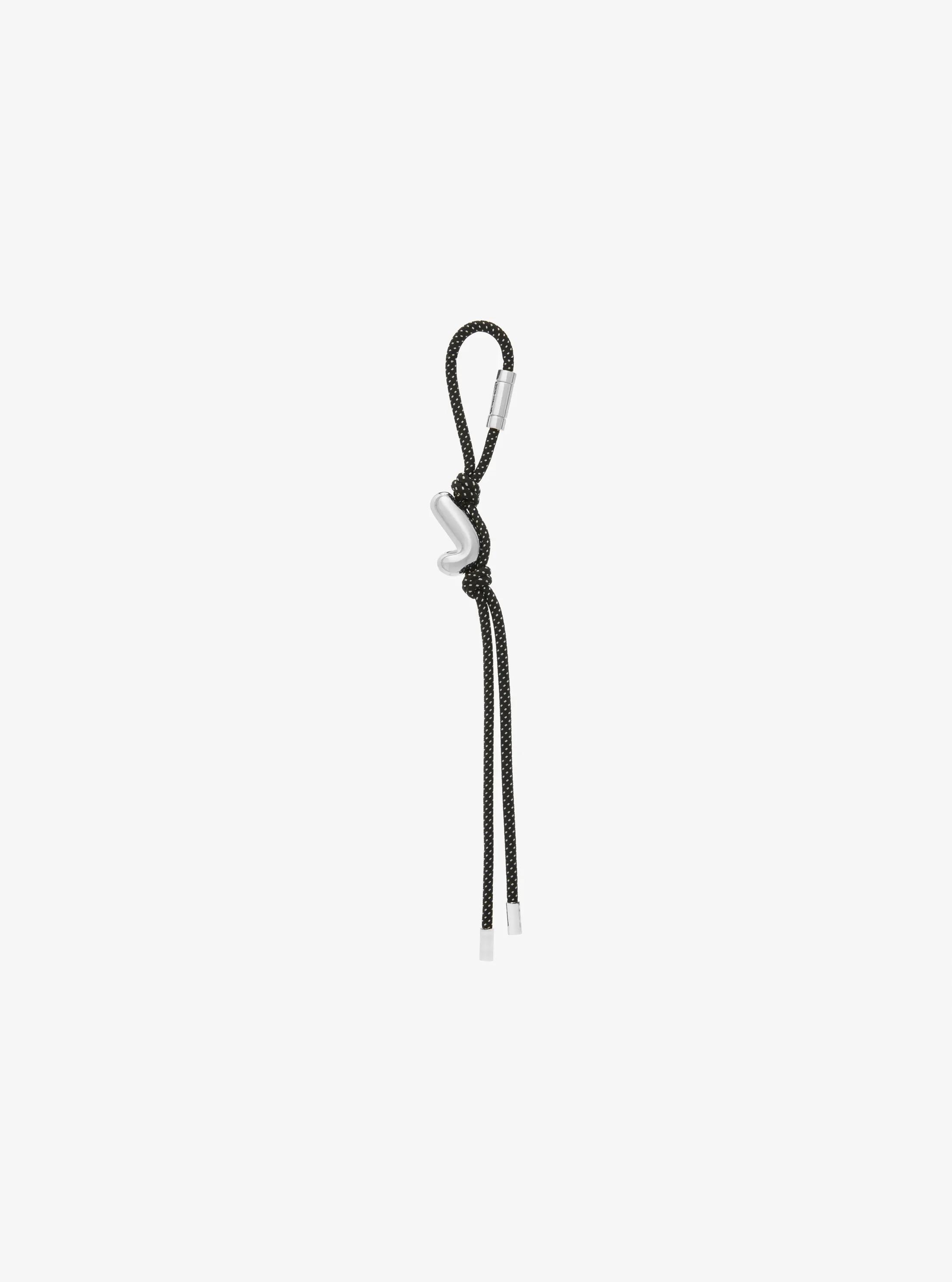 Initial Silver-Tone and Speckled Cord Bag Charm in SH RHODIUM | Michael Kors