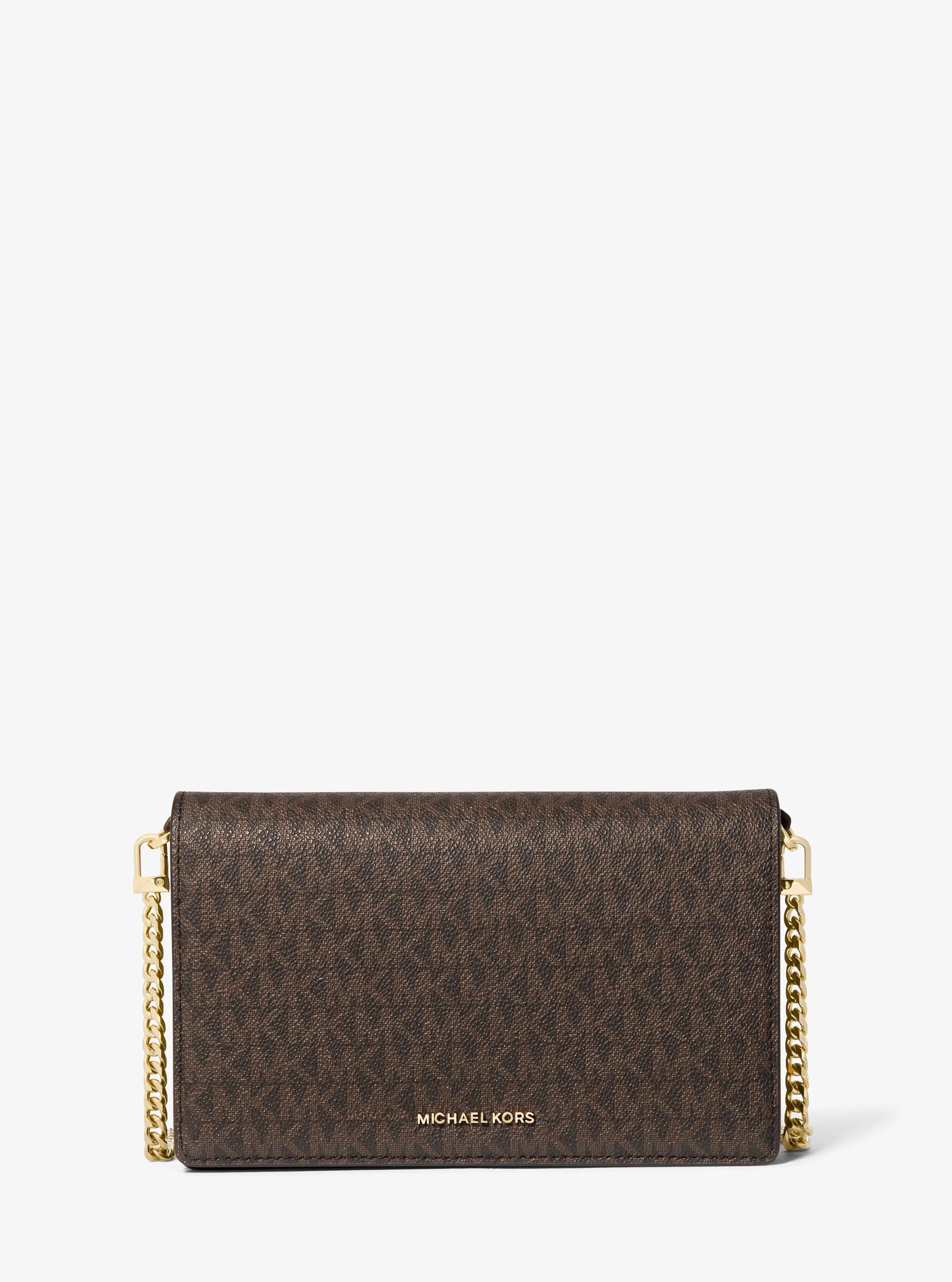 Jet Set Medium Signature Logo Crossbody Bag in BRN/ACORN | Michael Kors