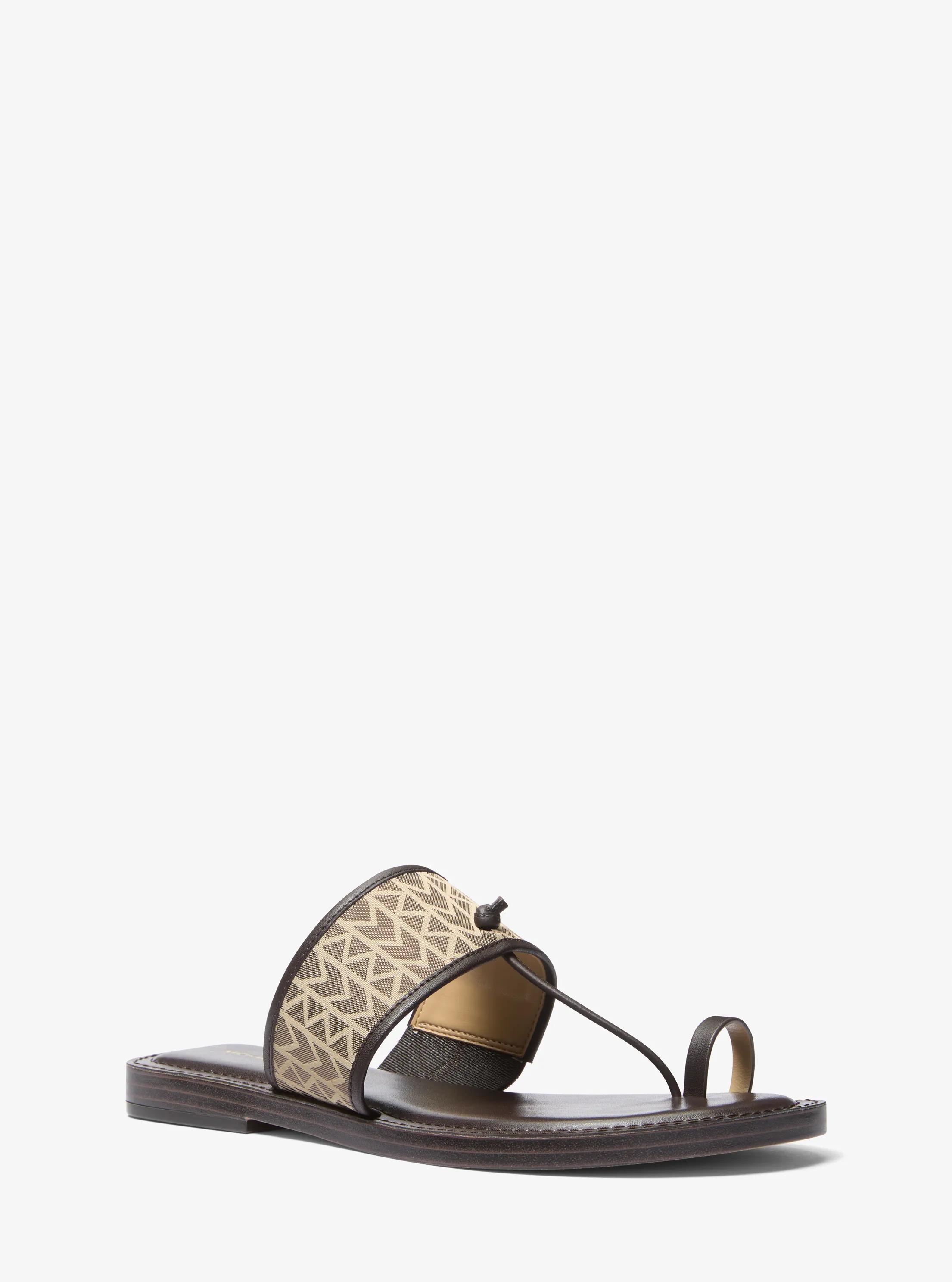 Sandale Ashtin en jacquard &agrave; logo MK2000