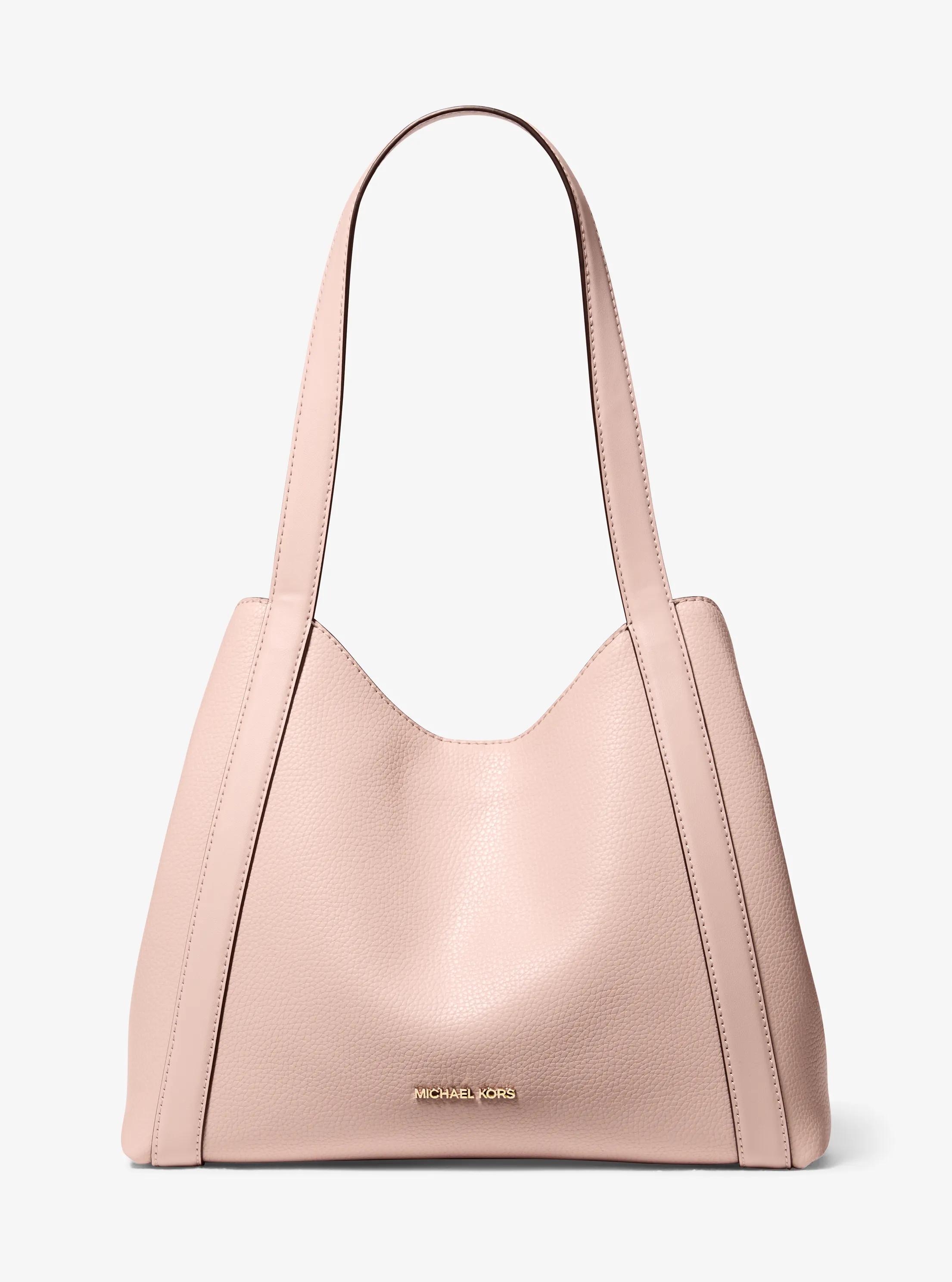 Rosemary Large Pebbled Leather Shoulder Bag in SOFT PINK | Michael Kors