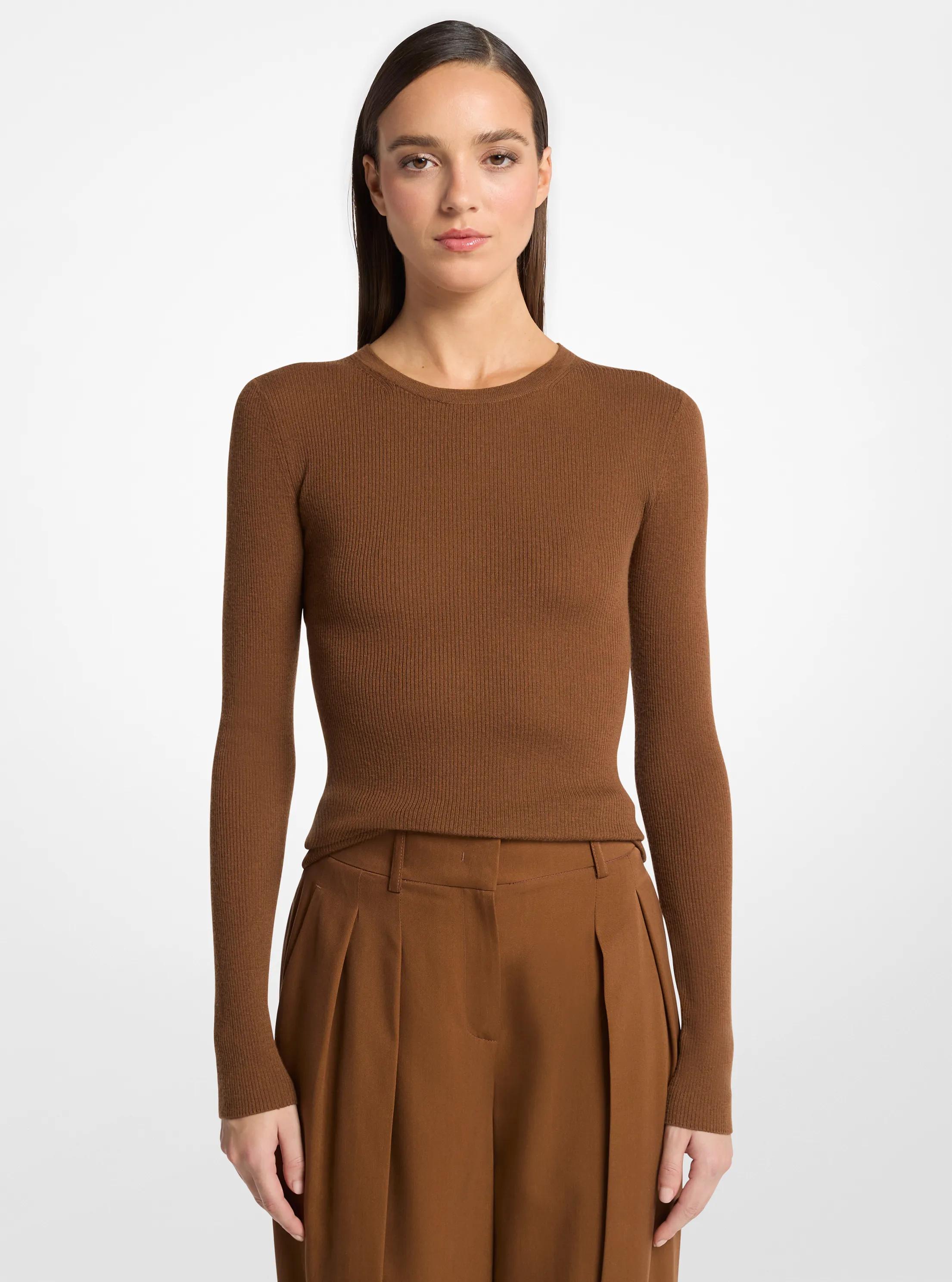 Hutton Featherweight Cashmere Sweater in BRANCH | Michael Kors