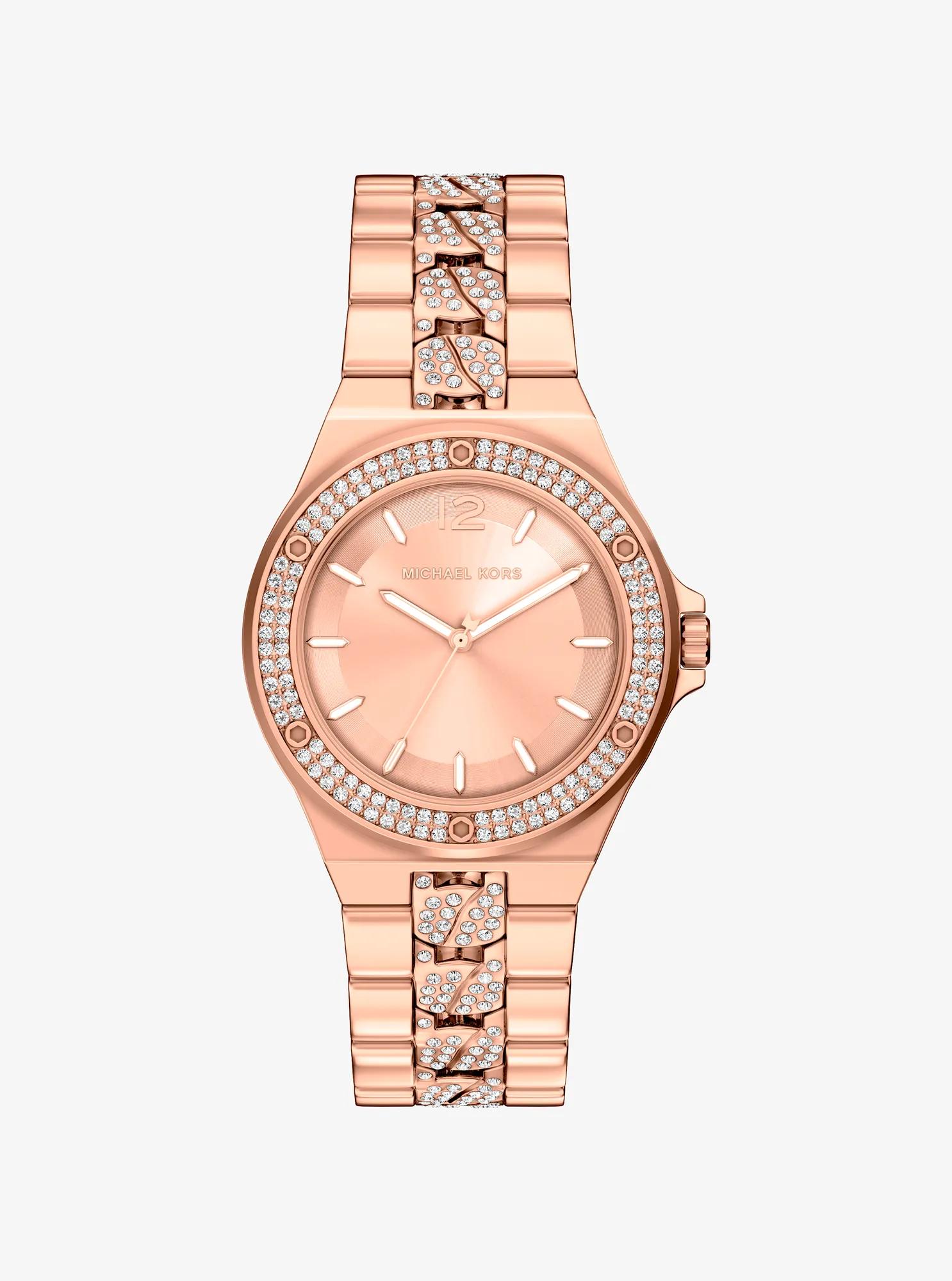 Lennox Pavé Rose Gold-Tone Watch