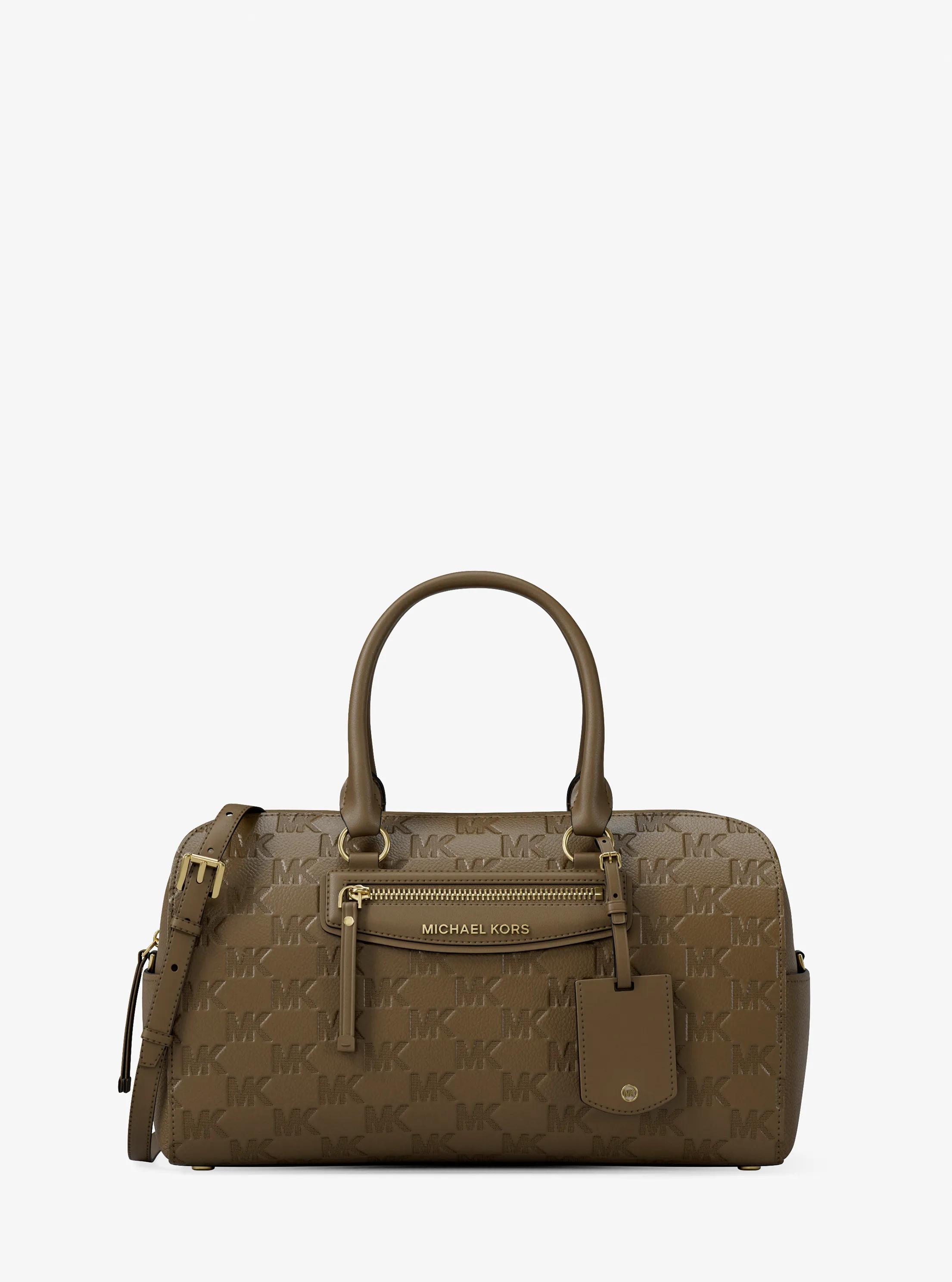 MK Sac marin à bandoulière Jet Set Travel de taille moyenne en cuir à logo en relief - Vert - Michael Kors