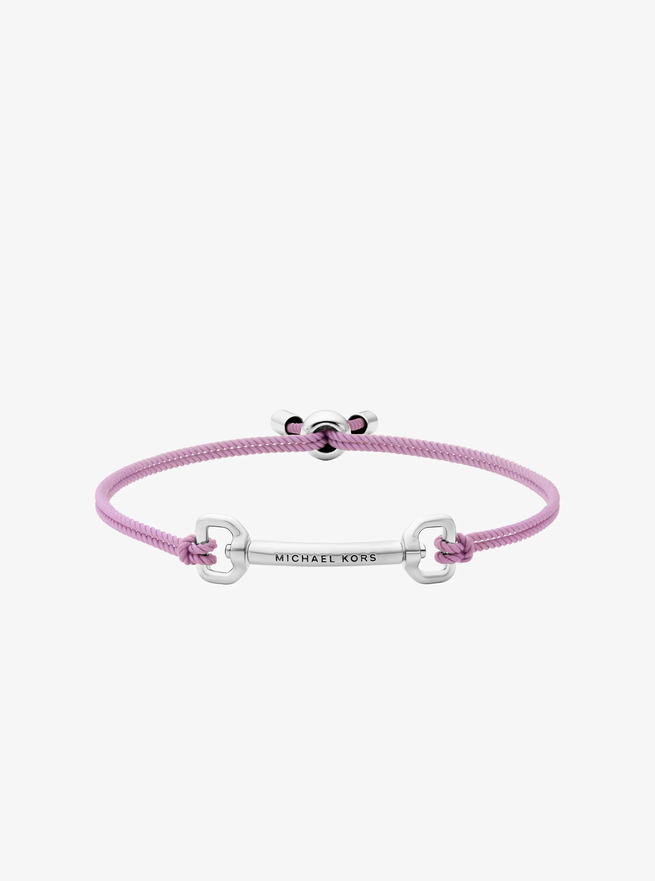 Horsebit Corded Slider Bracelet in SILVER/LILAC | Michael Kors