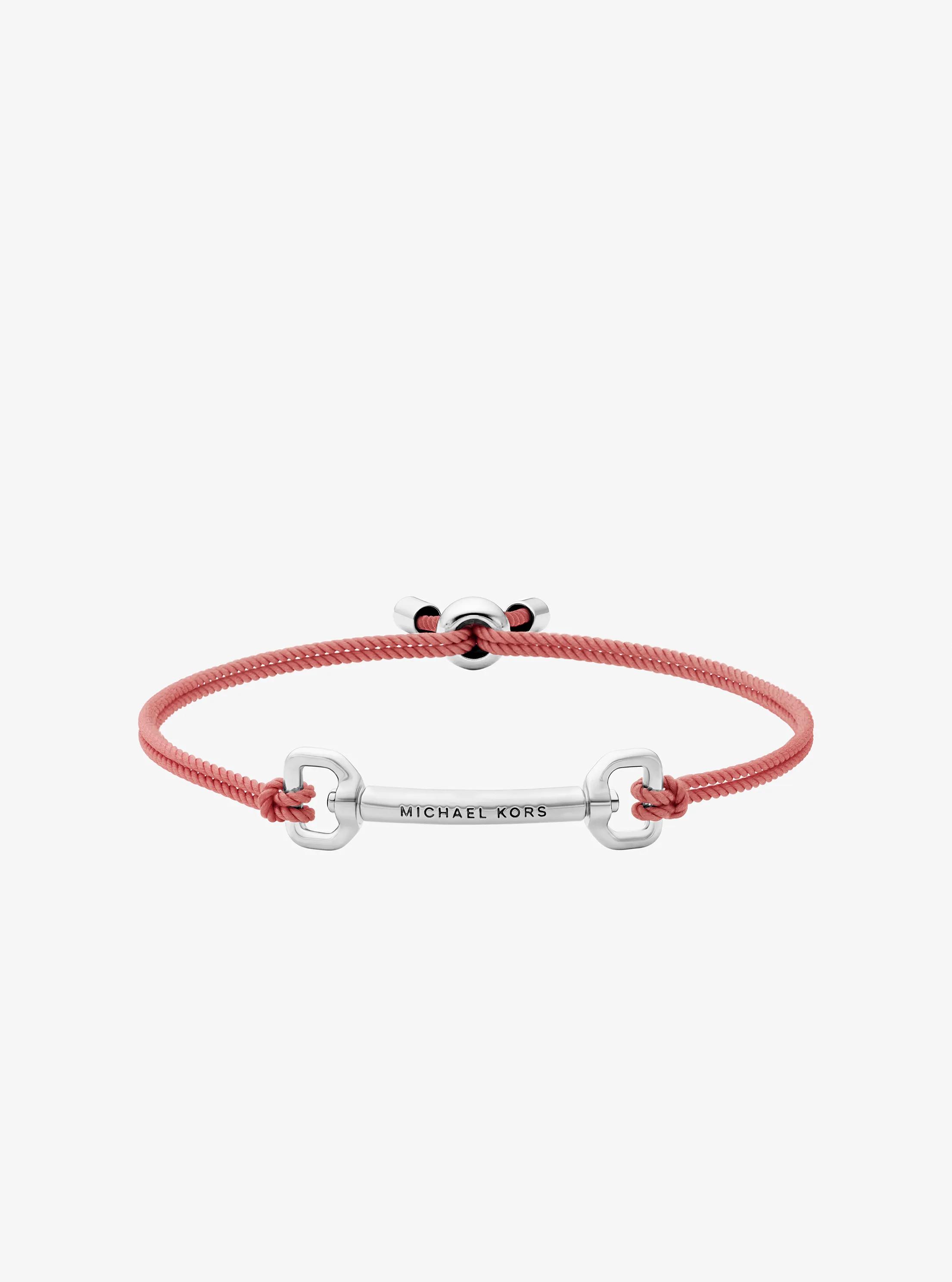 Horsebit Corded Slider Bracelet in SILVER/SUNSET ROSE | Michael Kors